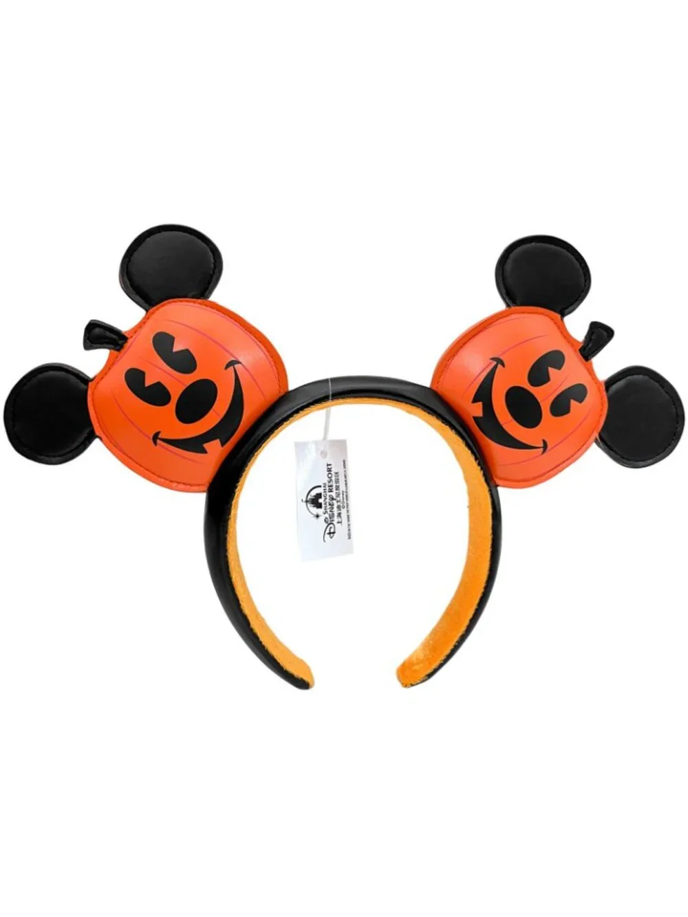 Halloween Pumpkin Jack-o'-Lantern Disney` Parks Mickey Mouse Ears Headband
